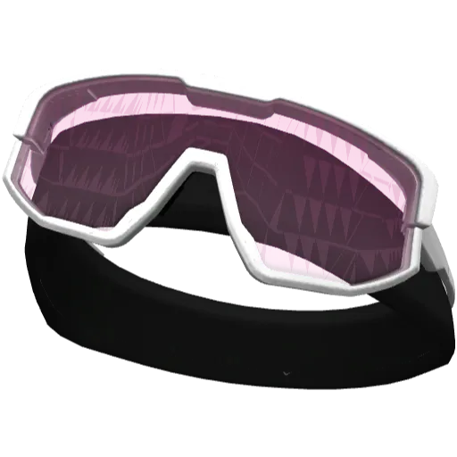 Чёрная повязка с бело-розовыми очками