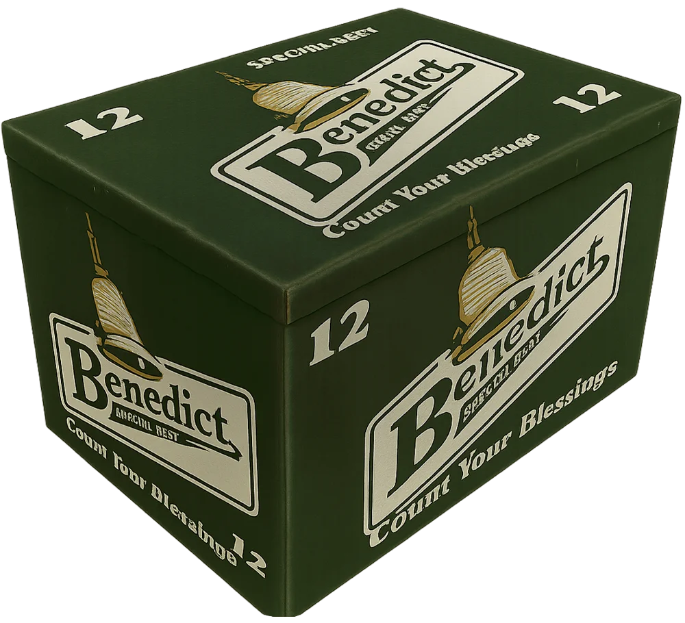 Eine Kiste Bier von Benedict.