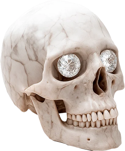 Czaszka z diamentami