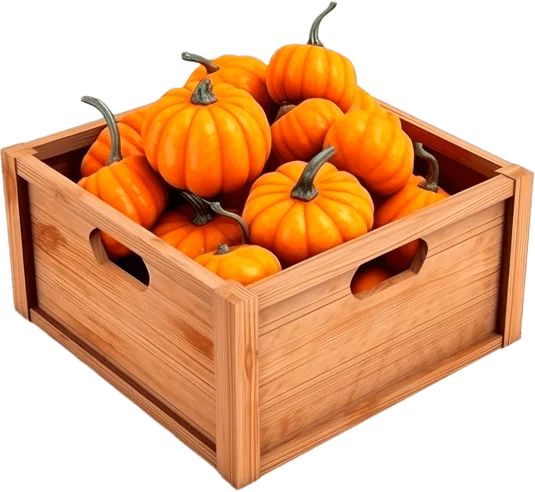 Ящик с тыквами