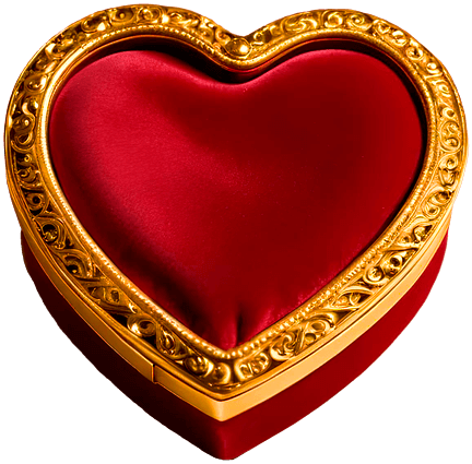 Yellow gold plated Valentine's card