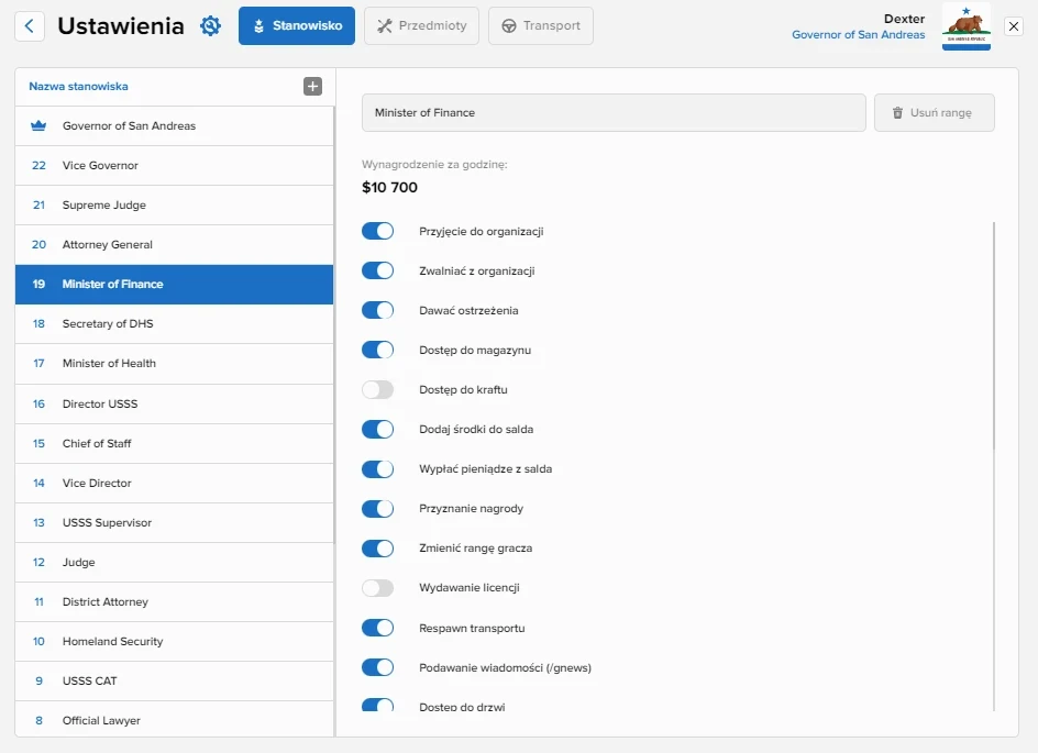   System rang we frakcji   